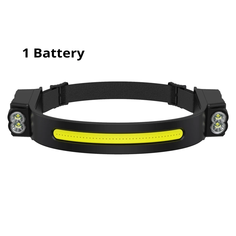 COB LED Headlamp Induction Headlamp Builtin Battery Rechargeable Headflashlight For Outdoor Camping Fishing Sensor Light