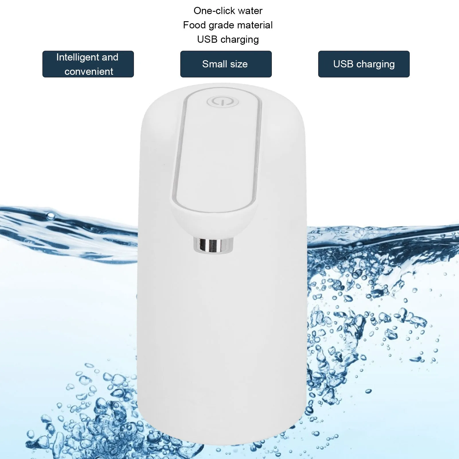 

Electric Barreled Water Dispenser USB Charging Automatic Drinking Fountain Water Pump White