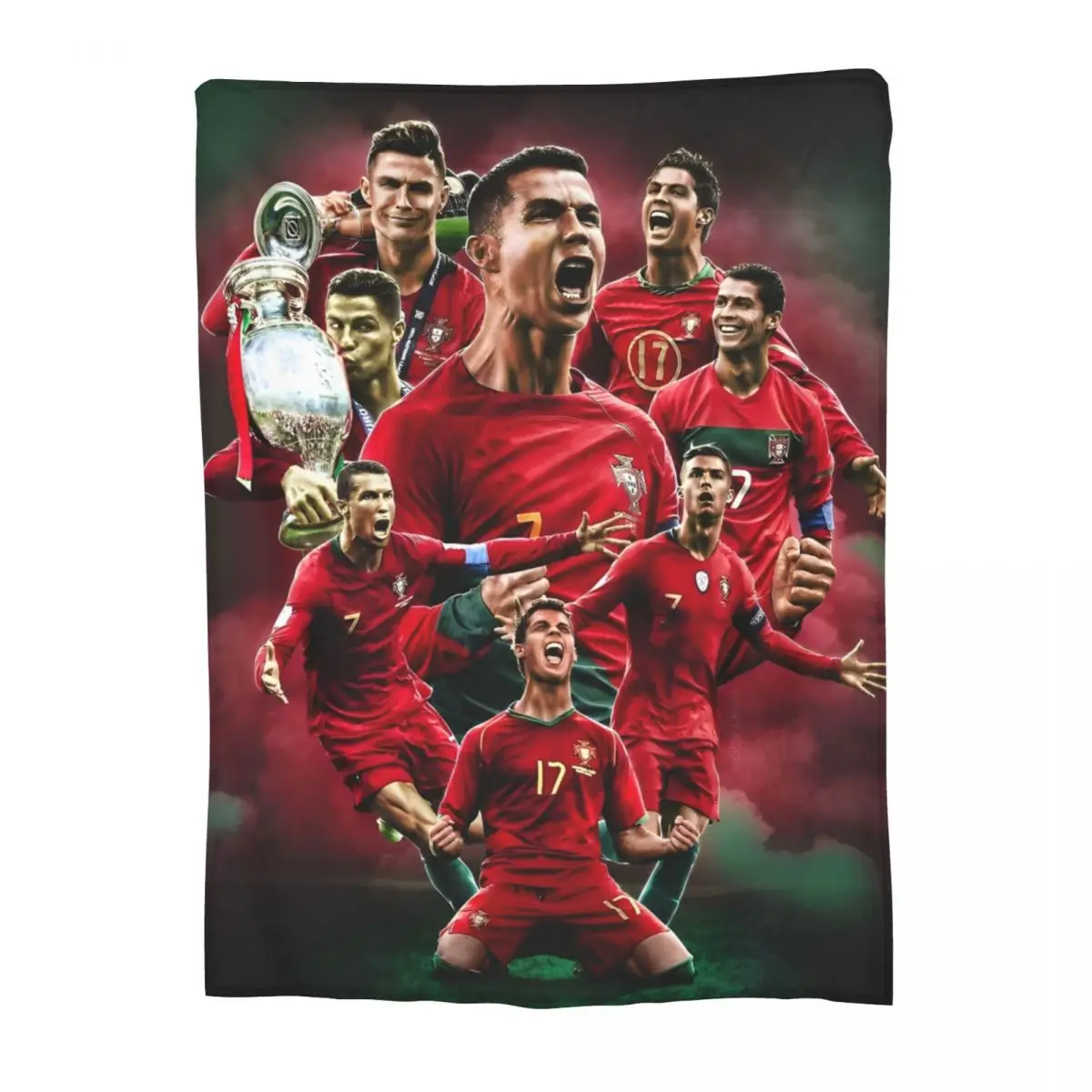 Football   CR7 Blanket Cover Soccer Flannel Throw Blankets Bed Sofa Printed Soft Warm Bedspreads