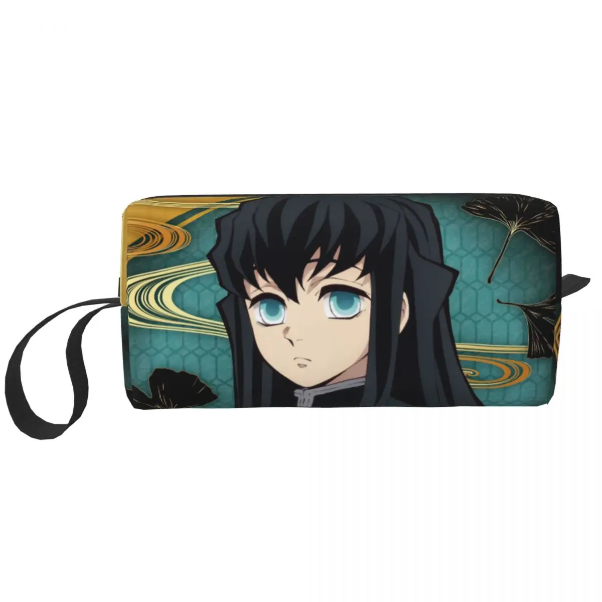 Muichiro Tokito Kimetsu No Yaiba Travel Toiletry Bag for Women Demon Slayer Anime Makeup Cosmetic Bag Beauty Storage Dopp Kit