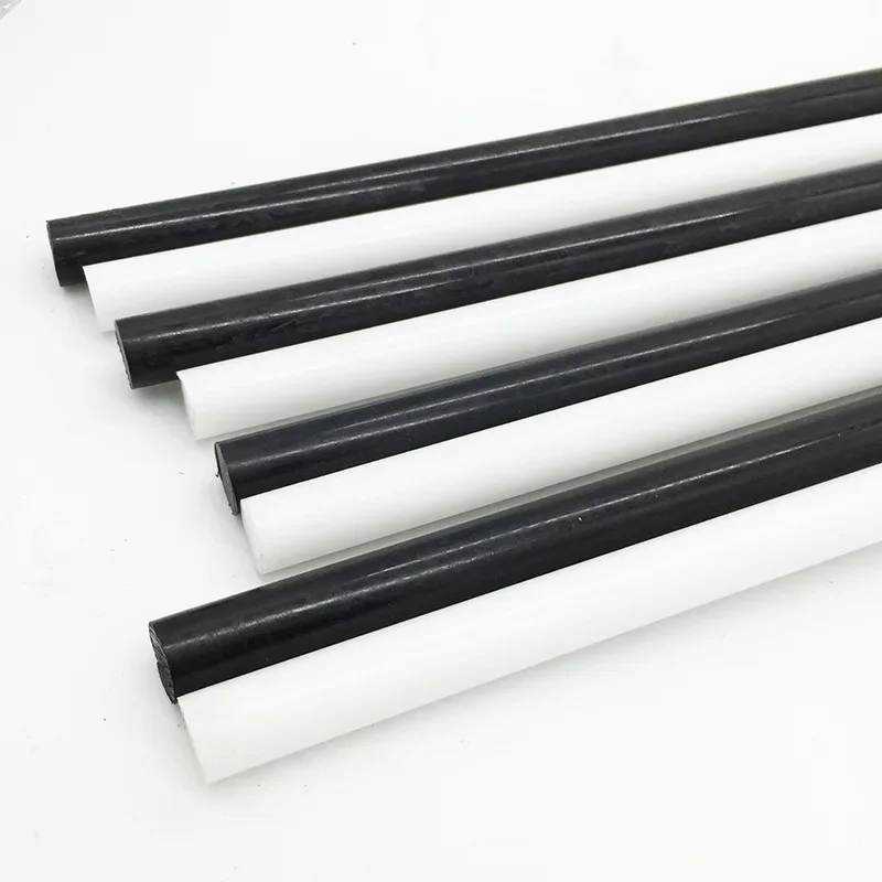 1m(will cut to 2pcs) POM nylon rods sticks Polyoxymethylene white black rod stick 4mm-45mm