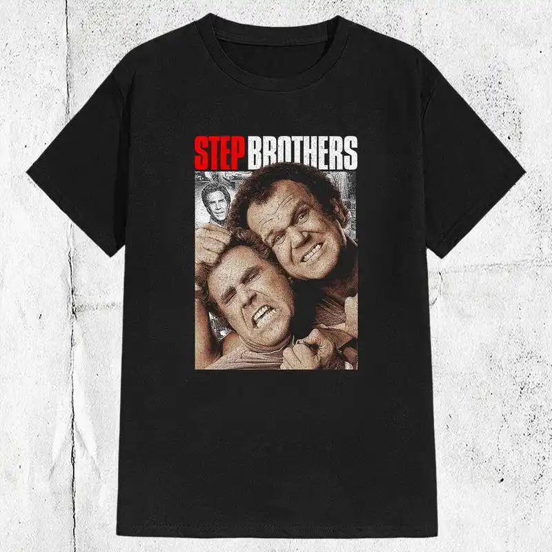 2000s Step Brothers Comedy Movie T-shirt ,Graphic Short Sleeve Crew Neck Cotton T-Shirt