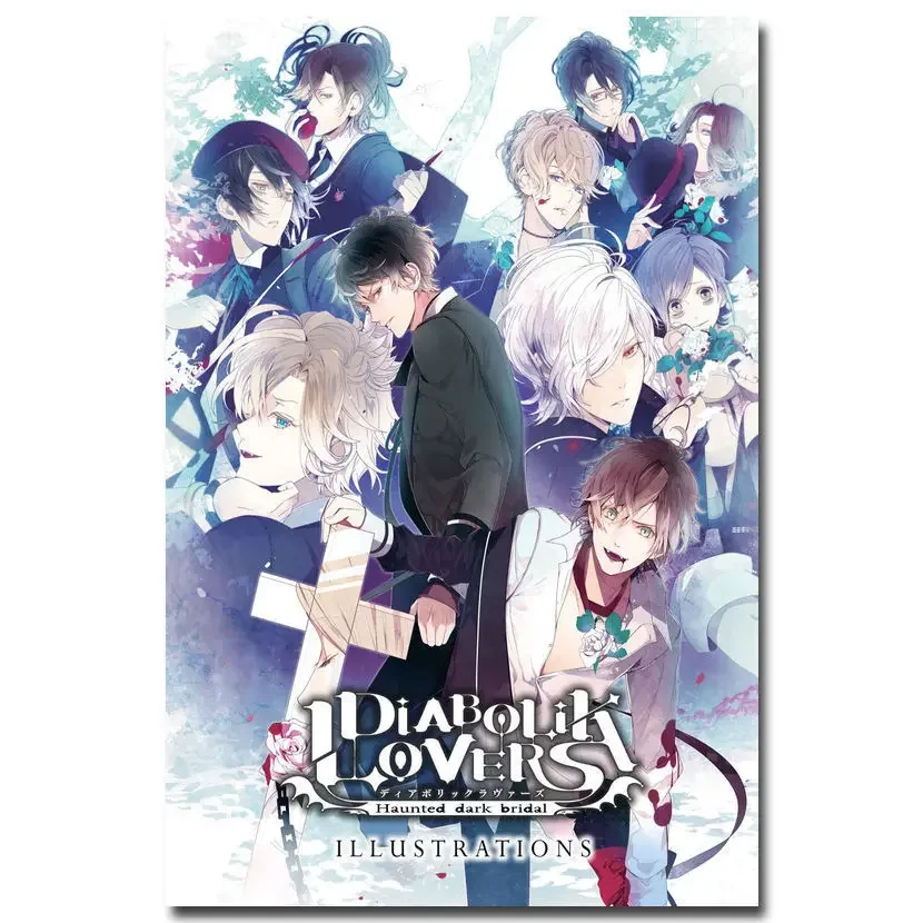 DIABOLIK LOVERS Anime Komori Yui-Silk Art Poster Wall Sticker Decoration Gift