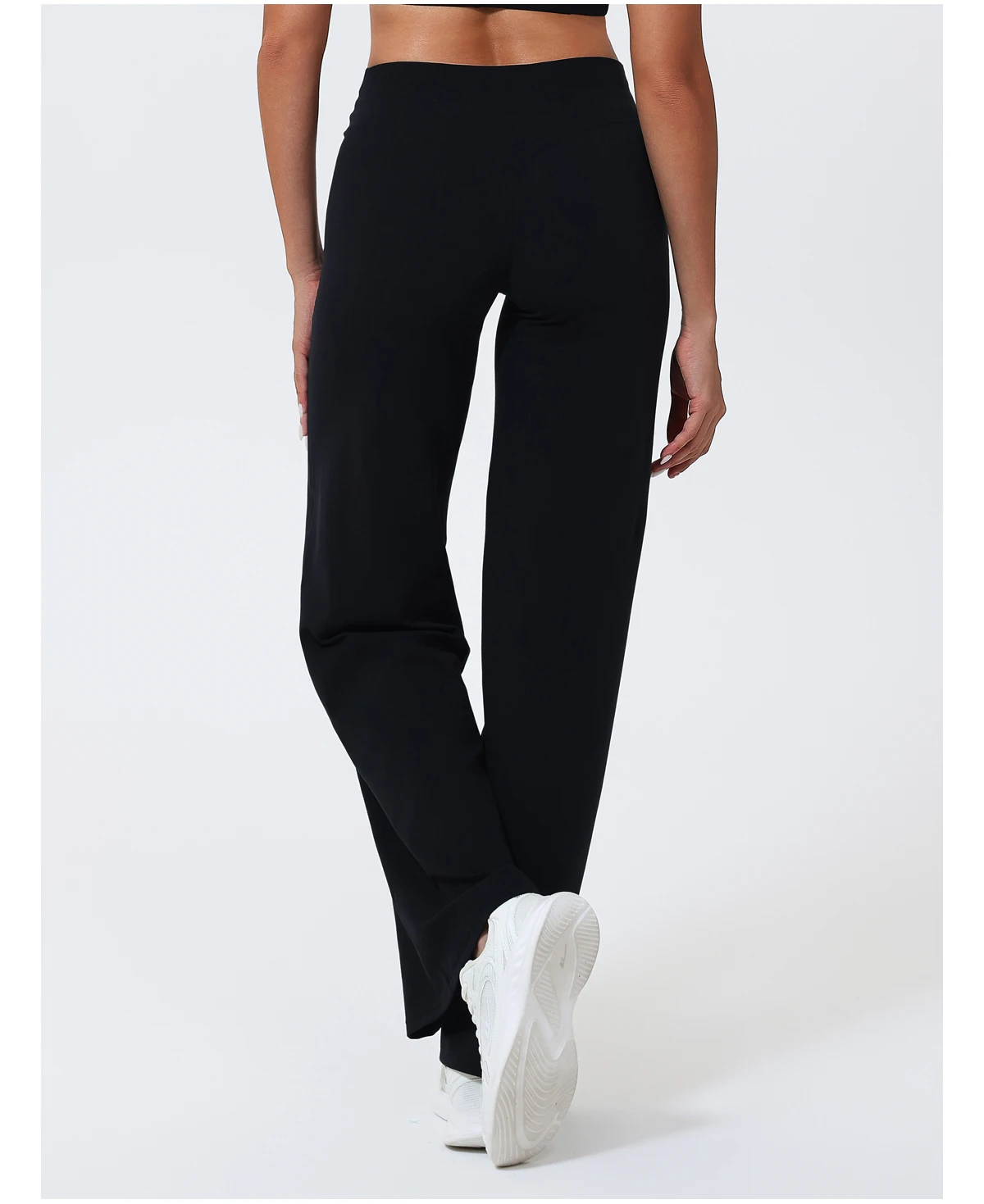 Hearuisavy Damen-Sporthose mit geradem Bein, Fitnessstudio-Bekleidung, nacktes Gefühl, Kompression, weites Bein, Yoga-Leggings, Pilates, Fitness-Strumpfhose – Detail 30
