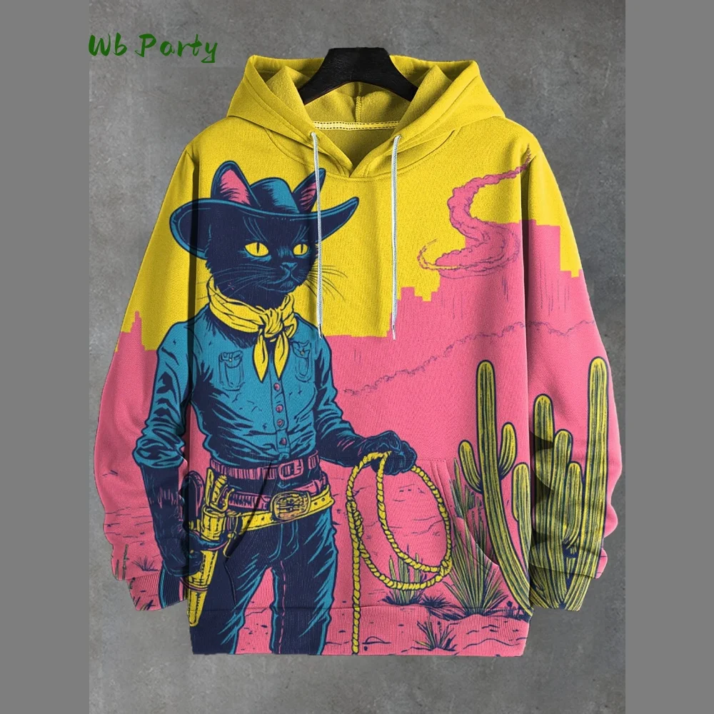 Astronaut Cat 3D Printing Hoodie Men Women Fashion Long Sleeve Hoodies Sweatshirt Oversized Coat Women Men's Sweatshirt Hoodies