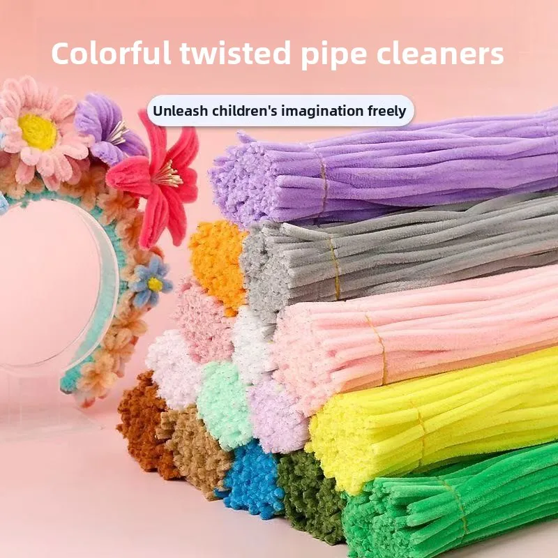 Macaron Flower Bouquet Material Twist Sticks Handmade Plush Sunflower Assembly Kindergarten Educational Intelligence Development