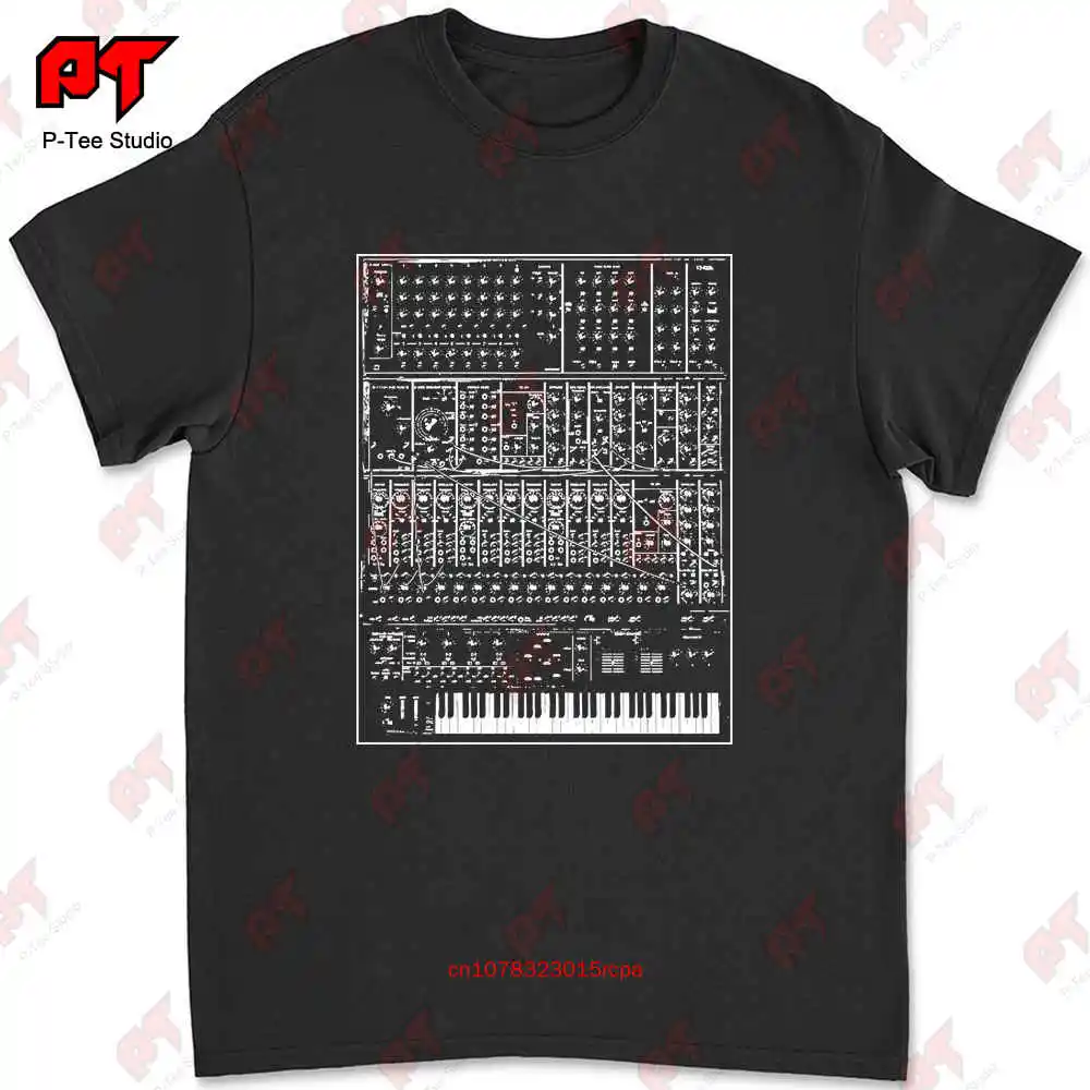 Synthesizer T Shirt Analog Moog Modular 80S Synth Keyboard Piano Korg F4VC