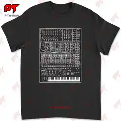 Synthesizer T Shirt Analog Moog Modular 80S Synth Keyboard Piano Korg F4VC