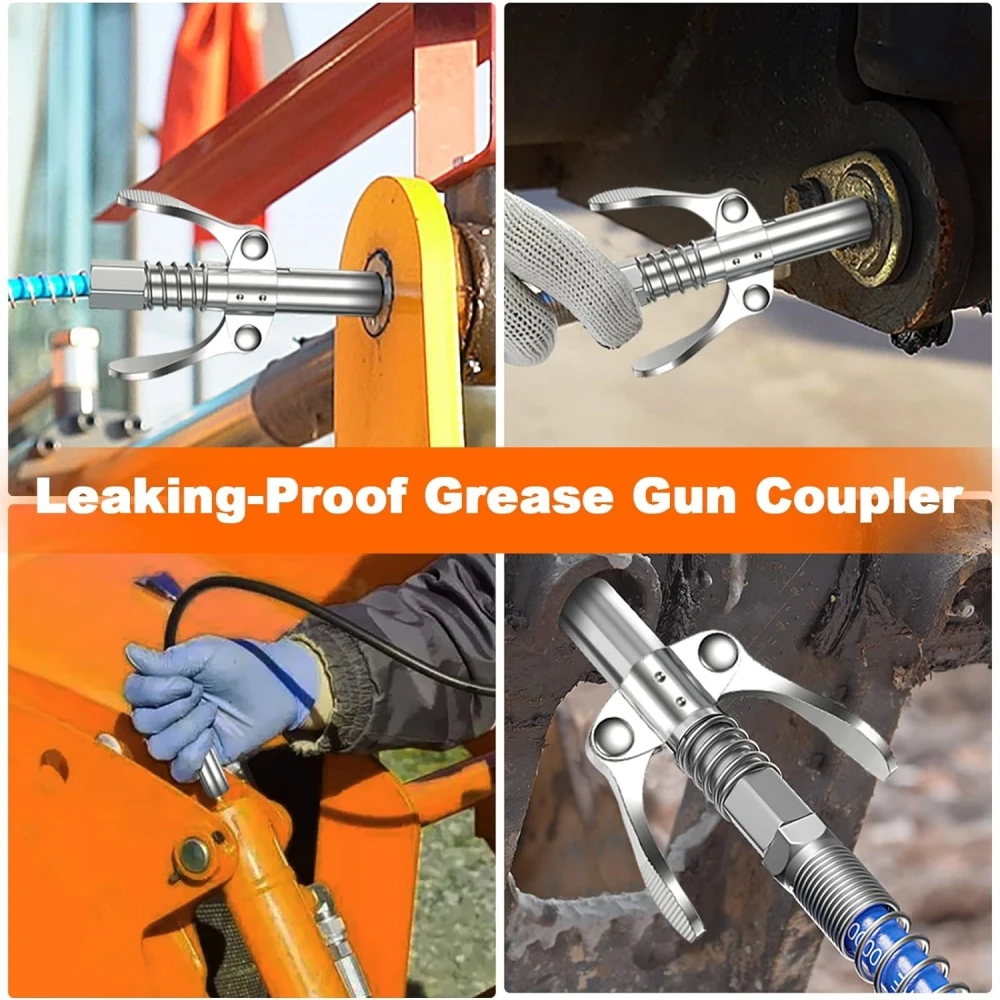 Locking Clamp Type Grease Gun High-pressure Oil Injection Nozzle for Oil Pump Quick Release Grease Car Brake Oil Change Tools