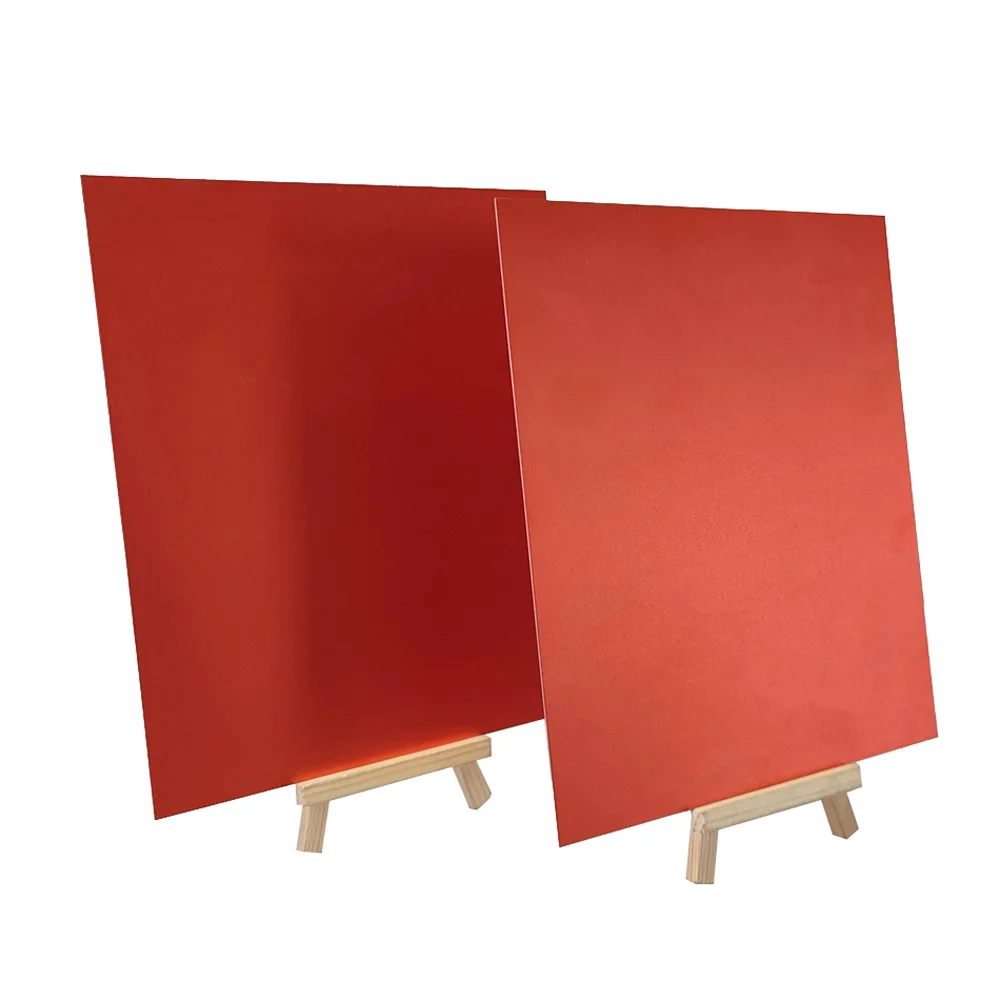 Thick 0.8/1/1.2/1.5/2.0mm Red Matte Anodized Aluminum Alloy Plate 5052 Aluminum Flat Sheet 100x100/200x200/200x300/300x300mm