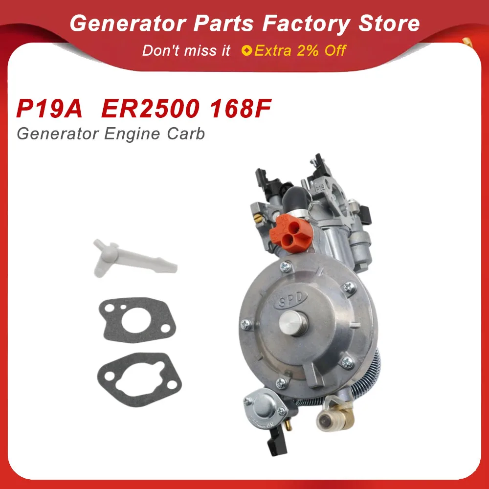 P19A Carburetor for ER2500 168F 170F GX160 GX200 5.5HP 6.5HP Generator Engine Carb Assy Replacement Parts