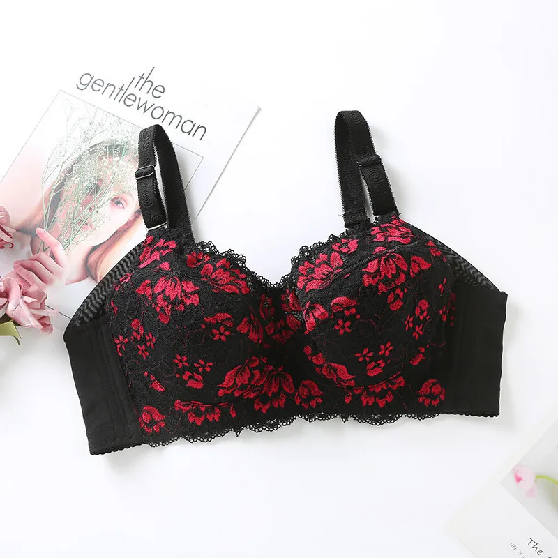

Push Up Brassiere Underwear Full Cup Lace Sheer Bra Large Cup B C D E F G H Women Big Size Bra Lingerie Soutien Gorge 34 36 38