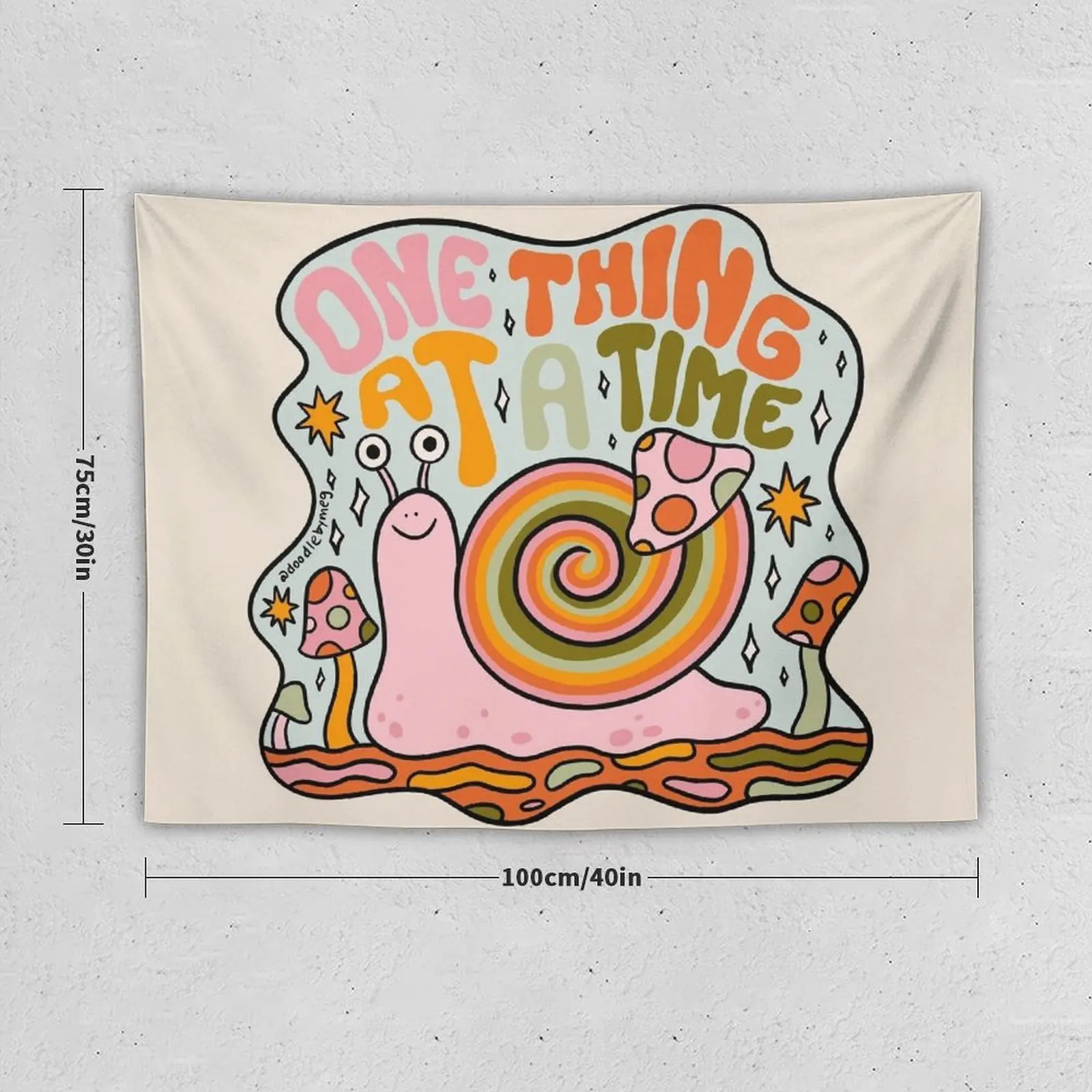 One Thing at a Time Tapestry Wall Decoration Cute Room Things Living Room Decoration Tapestry