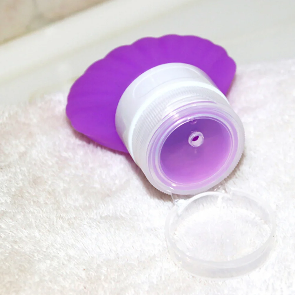 5 個のシリコントラベルボトルアソートカラー小型シェルデザイン漏れ防止詰め替え可能な包装保管容器