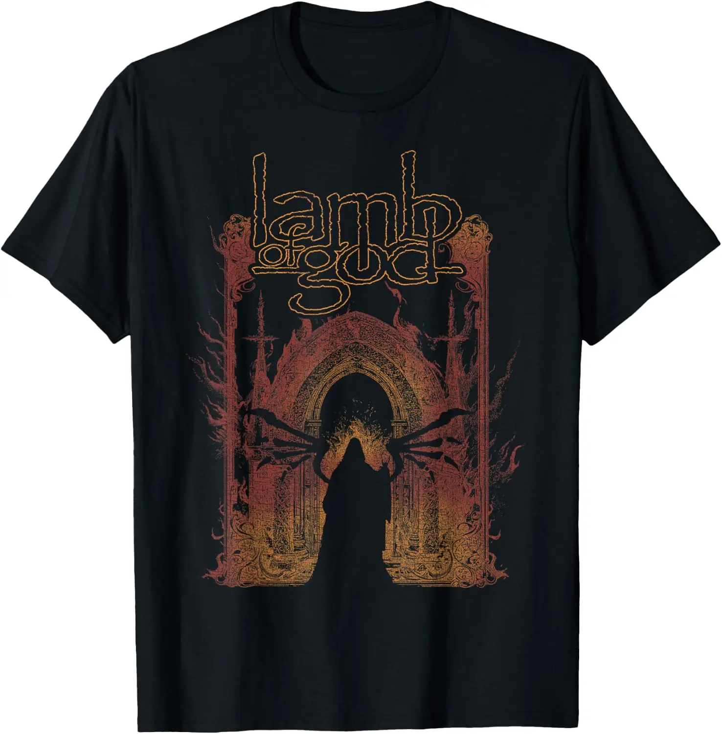 Lamb Of God Walk With Me T-Shirt Vintage Style Graphic T‑Shirt, Retro Tee, 100% Cotton Soft Lightweight Crew Neck Unisex Casual Short Sleeve Tops For Men Women Daily Wear