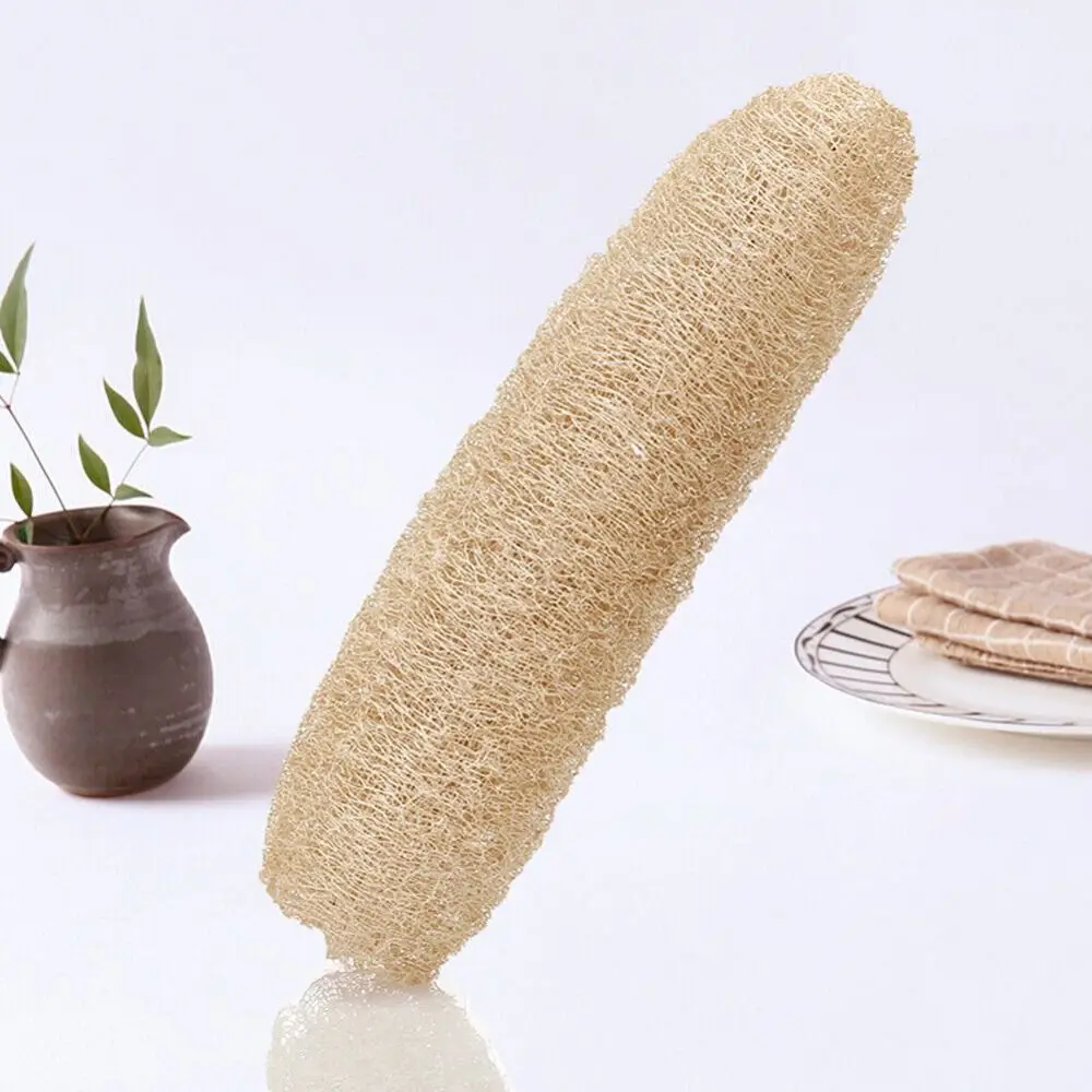 Long Loofah Luffa Sponge Non-stick Natural Body Shower Sponge Good Absorbency Ecological Planting Dish Towels Bath Kitchen