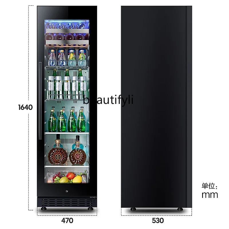 Constant temperature ice bar wine cabinet wine cabinet home living room office ultra-thin embedded fresh-keeping refrigerator
