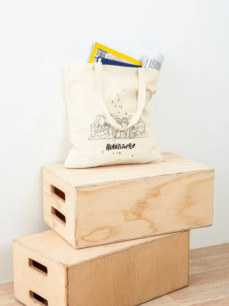 Heartstopper Gang Lineart حمل حقيبة حقائب النساء جامعة المتسوق حقيبة اليد حقائب النساء