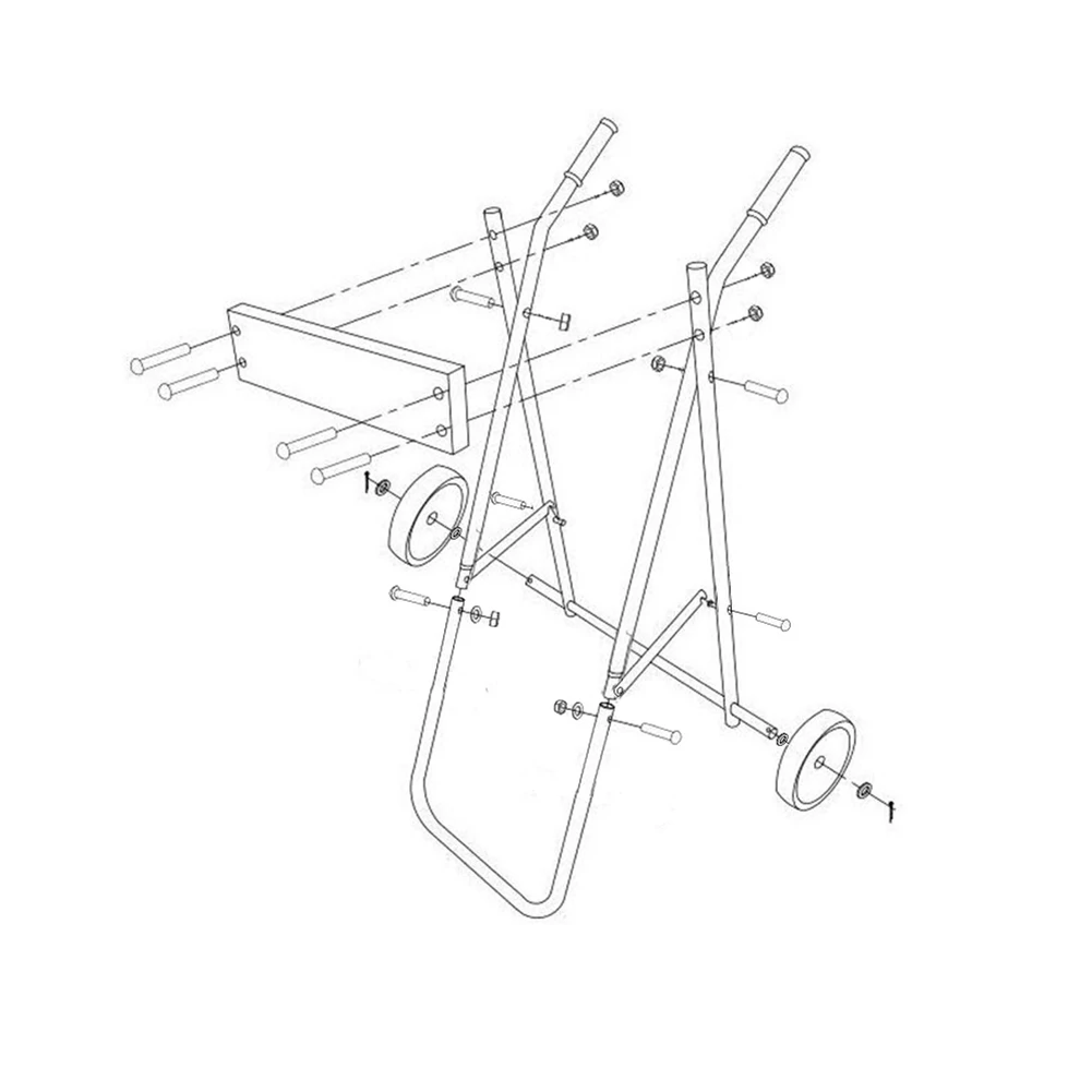 Outboard Boat Motor Stand Heavy Duty Outboard Engine Carrier Cart Dolly Storage With 2 Wheels Engine Carrier Cart Dolly