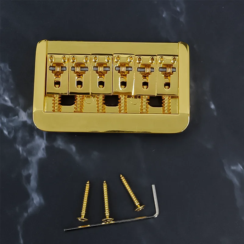 gold-guitar-adjustable-hardtail-bridge-fixed-saddle-design-for-6-string-electric-guitar-bridge-replacement-part