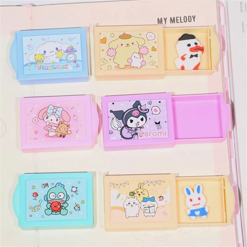 Kawaii Sanrio Magic Eraser Anime Kuromi My Melody Cinnamoroll Creative Rubber Students Alter And Erase Sets Stationery Supplies