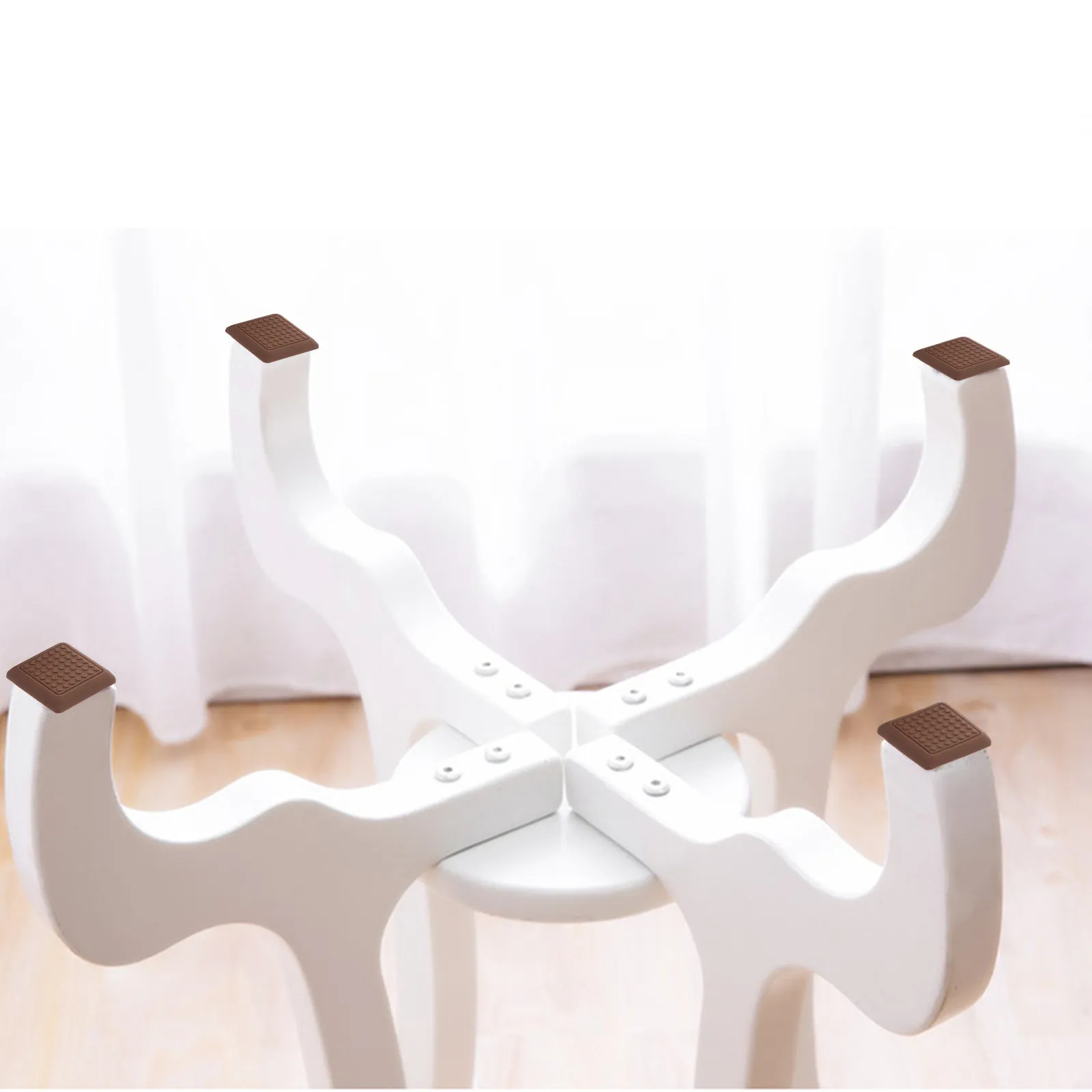 8Pcs Furniture Foot Pads Adhesive Chair Feet Covers Shockproof Wood Floor Protectors Chair Moving Sliders for Chairs Tables