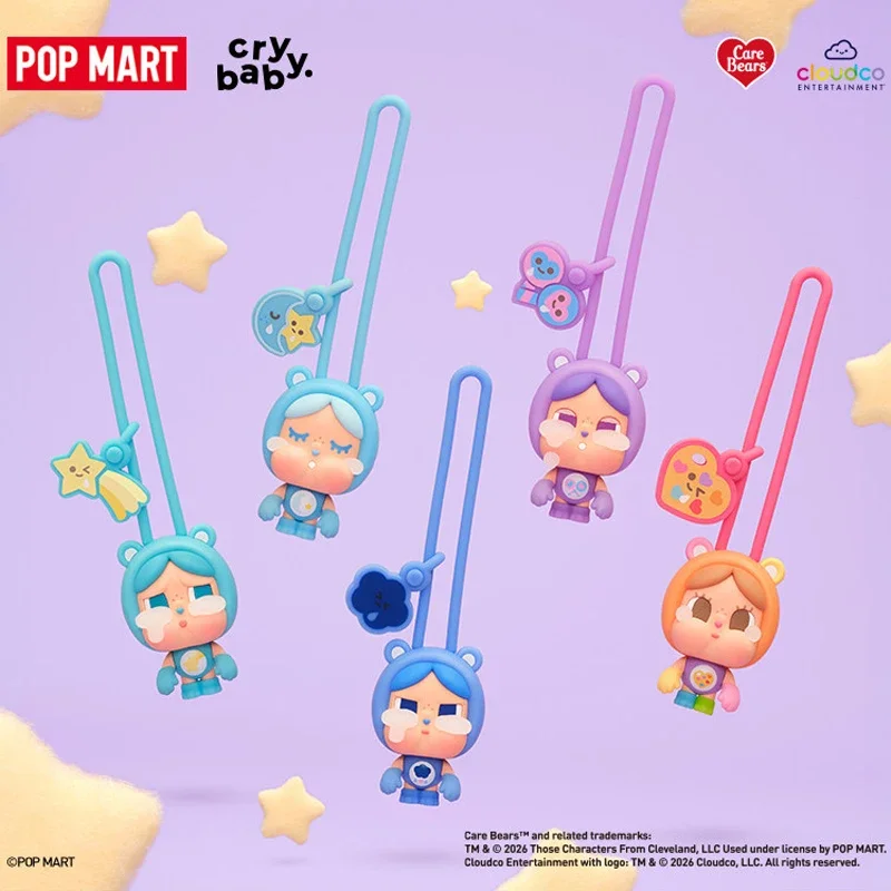 POPMART CRYBABY Care Bears Series Mini Light Genuine Blind Box Toys Mystery Box Doll Guess Bag Cute Anime Action Figure Gifts