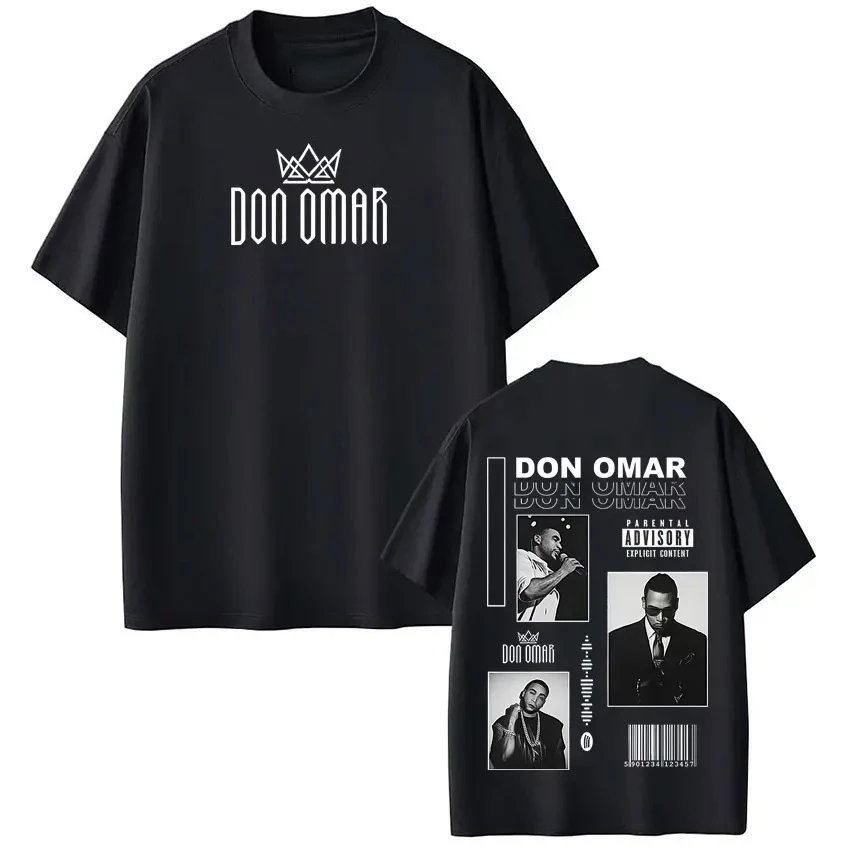 Camisetas góticas de moda punk para hombre y mujer, camisetas con estampado del álbum del rapero Don Omar, camisetas holgadas de manga corta de algodón casual estilo hip-hop