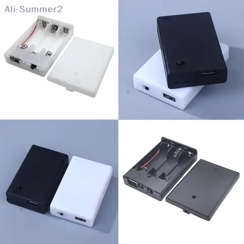Obudowa na baterie AA 3AA 4.5V z przełącznikiem i USB/linią, akcesoria do samodzielnego montażu power banku