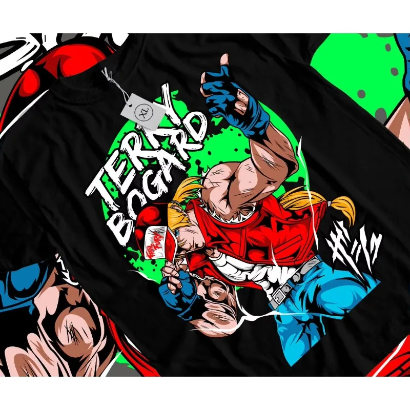 

Тенденции Лето Косплей Нейтральный Черно-Белый Терри Богард Fatal Fury King of Fighters Футболка Аниме Забавная Подарочная Рубашка Все Размеры