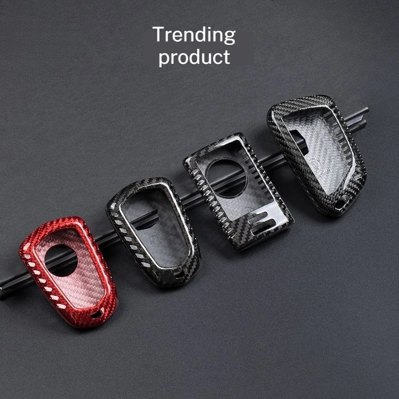 Remote Smart Key Shell Case Cover Carbon Fiber For Cadillac CT4 CT5 CT6 XT4 XT5 XT6 ATS Models