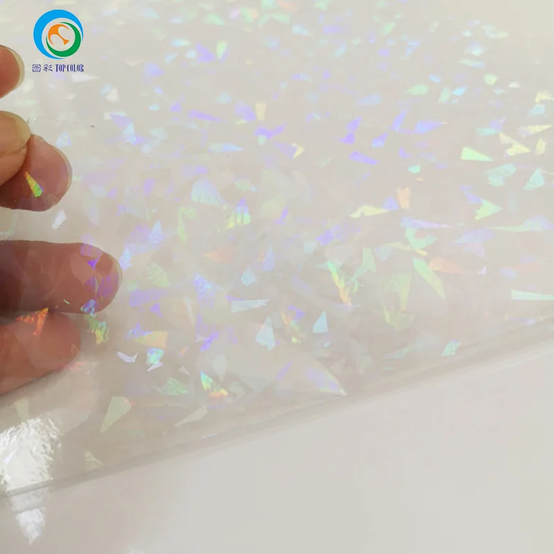 A4 레이저 에칭 펫 필름 스타 버스트 글라스 효과 접착제 비건조 접착제 레이저 스티커 배지 엠블럼 제작용