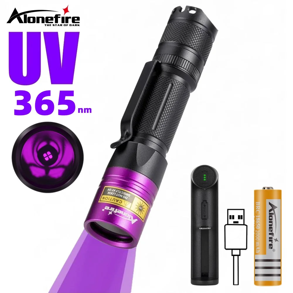 10W 365nm UV Flashlight Ultraviolet Torch Pets Urine Stain Money Invisible Ink Marker Ore Scorpion Fingerprint Detection SV39