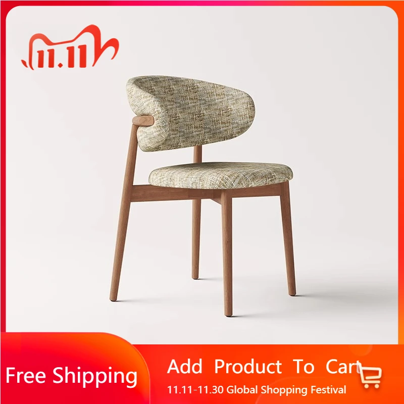 

Comfortable Unique Dining Chairs Wooden Waiting Party Restaurant Lazy Dining Chairs Stoot Unique Muebles Postmodern Furniture