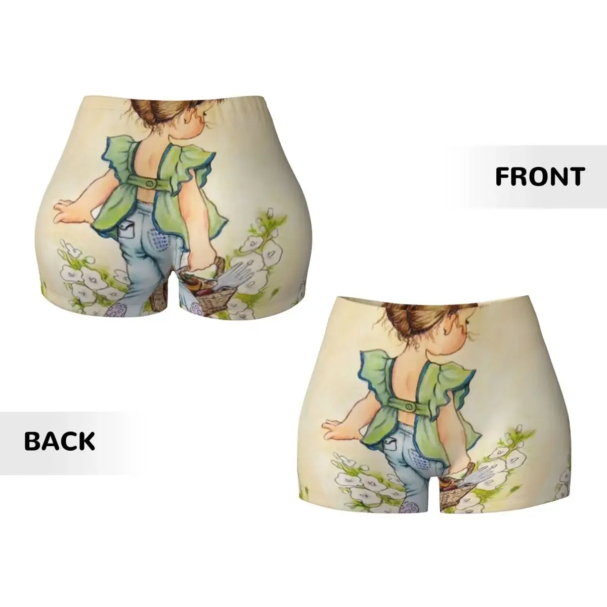 カスタムサラケイガール漫画アニメーションランニングバレーボールワークアウトショーツ女性用ジムアスレチックヨガショーツ