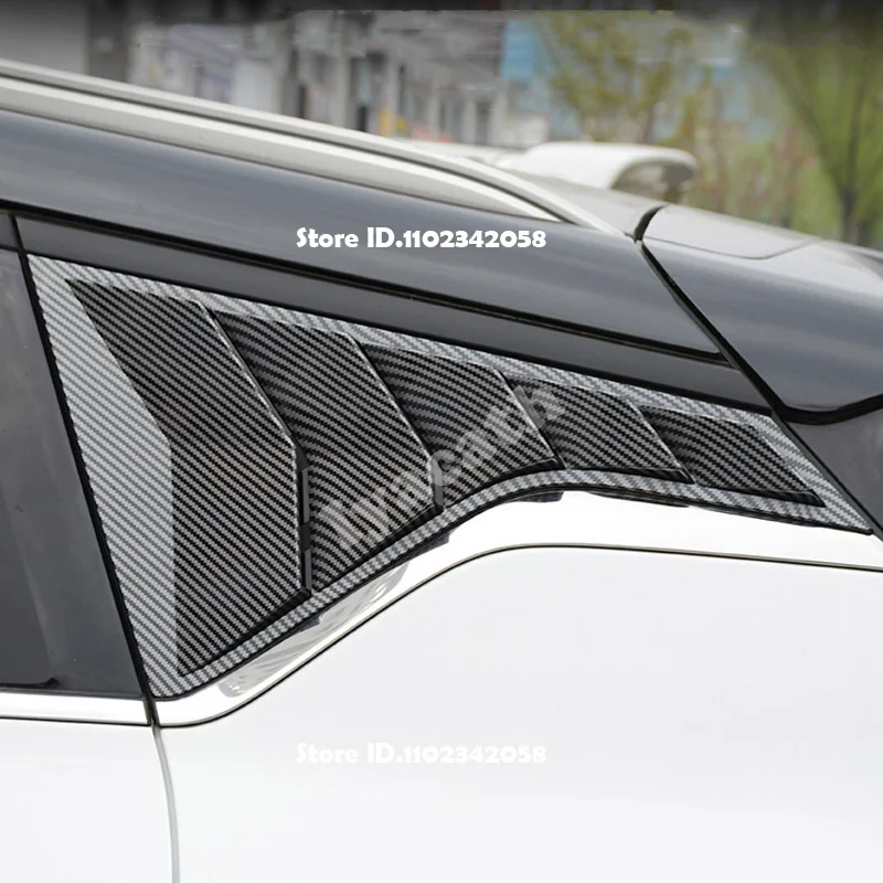 For Geely Coolray 2025 2026 ABS Carbonfier Car Exterior Rear Window Shutter Cover Louver Side Vent Trim Triangle Sunshade Cover