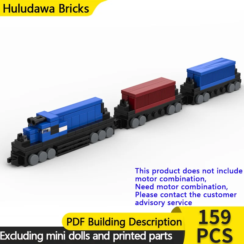 

City Car Model MOC Building Bricks Railway Freight Train Modular Technology Children Holiday Gifts Assemble Toys Suit
