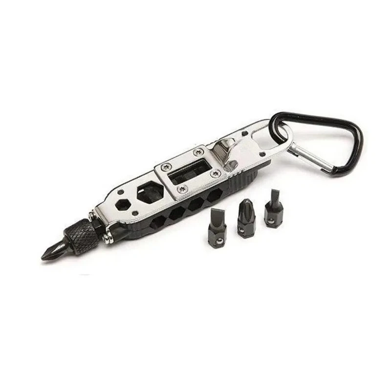 Multifunctionele Mini Schroevendraaier Outdoor EDC Sleutelhanger Vorm Schroevendraaiers Draagbare Stalen Reparatie Tool