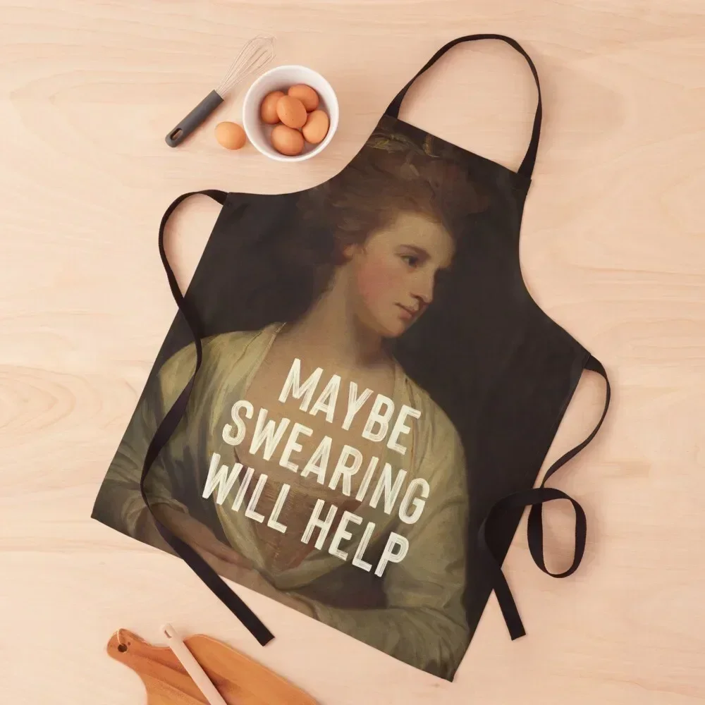 

Maybe Swearing Will Help Apron Utensils For Kitchen for women halloween Women Kitchen'S Kitchen Items Apron