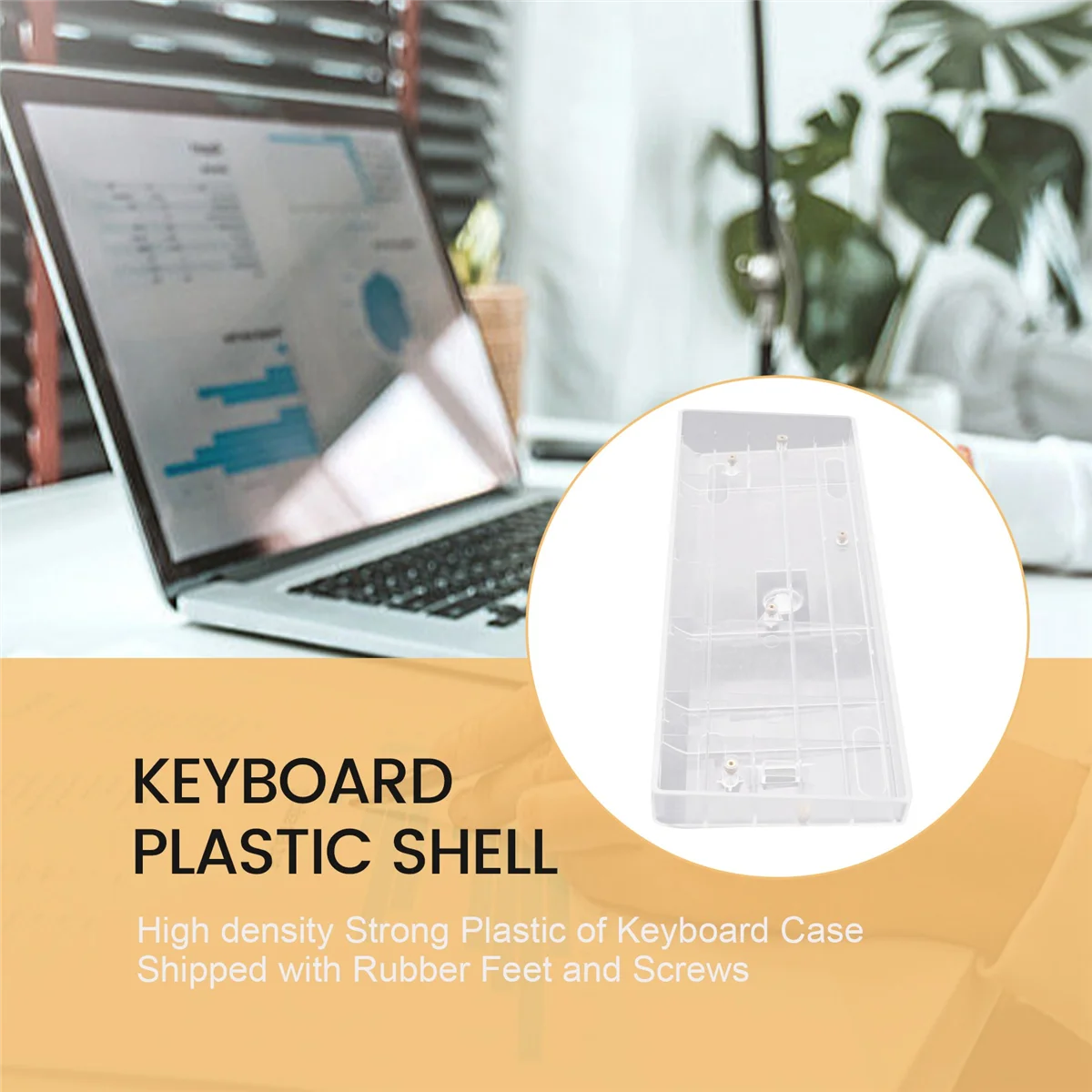 New Plastic Case for 60% Mechanical Keyboard Plastic Shell Fits Most Mini Mechanical Keyboard GH60 A60 DZ60 XD60 Clear