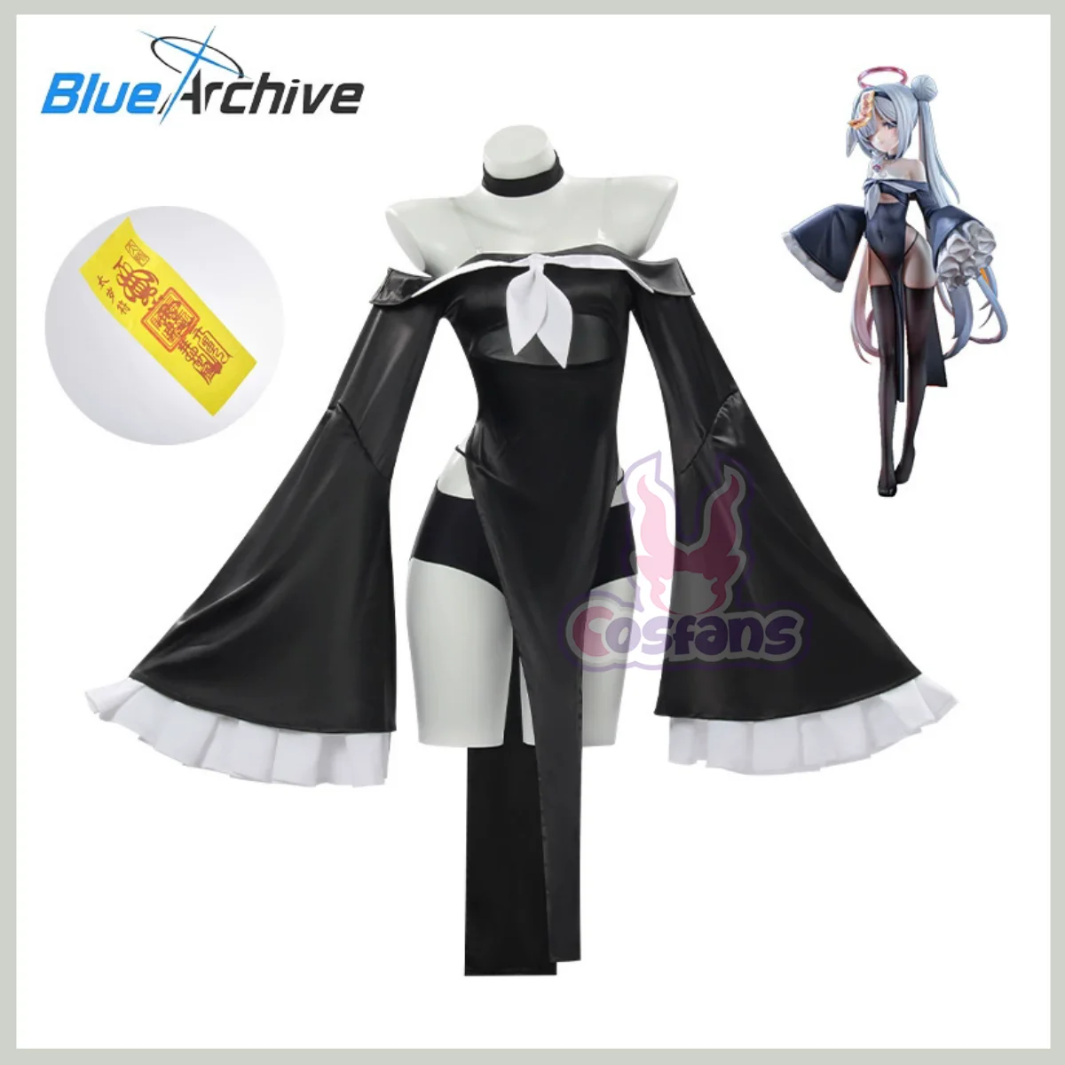 

Anime Blue Archive The Animation Plana Cosplay Costume A.R.O.N.A Little Zombie Black Dress Shorts Woman Sexy Halloween Suit