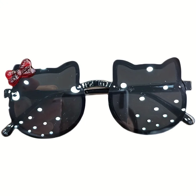 Children's Fashion Trendy Glasses Baby Girl Cute Cat Ear Cartoon Glasses Trendy 2025 New Beach Glasses Travel Decoration Glasses image 6