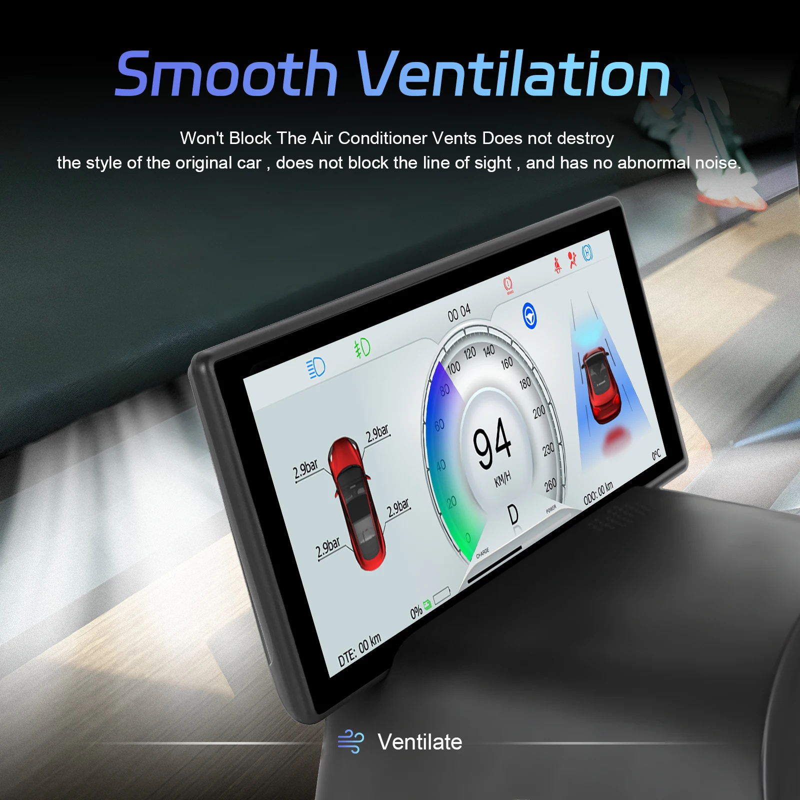 Podofo 6.2 pollici per Tesla Model 3/Y 2017-2023 Head Up Display schermo IPS HUD Dashboard con tachimetro Gear Display modalità di guida