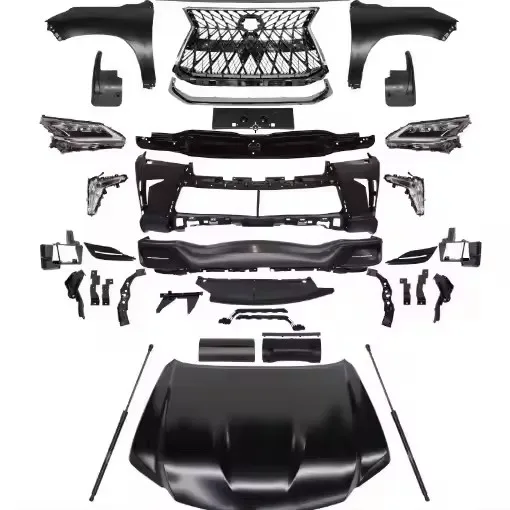 

For Lex-us LX570 2012 Body Kit Upgrade to 2018 Model Includes Front and Rear Bumpers Head Lamp