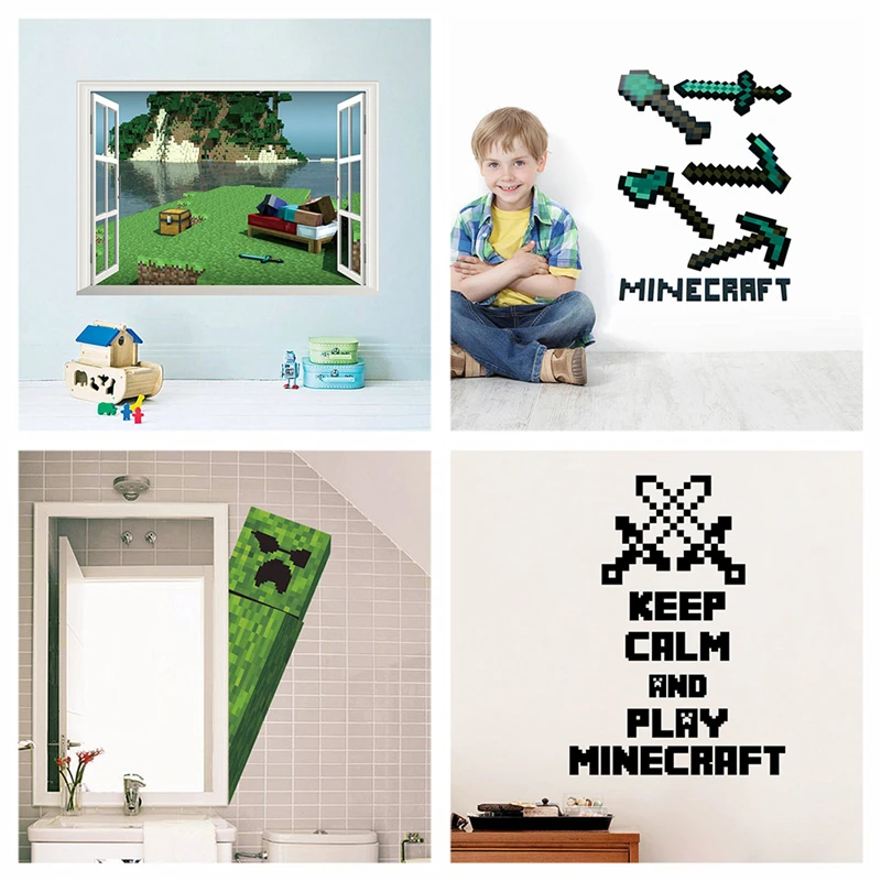 Popular Game Wall Stickers For Kids Room Home Decoration Diy Boys Bedroom 3d Window Decals Wall Mural Art Pvc Poster