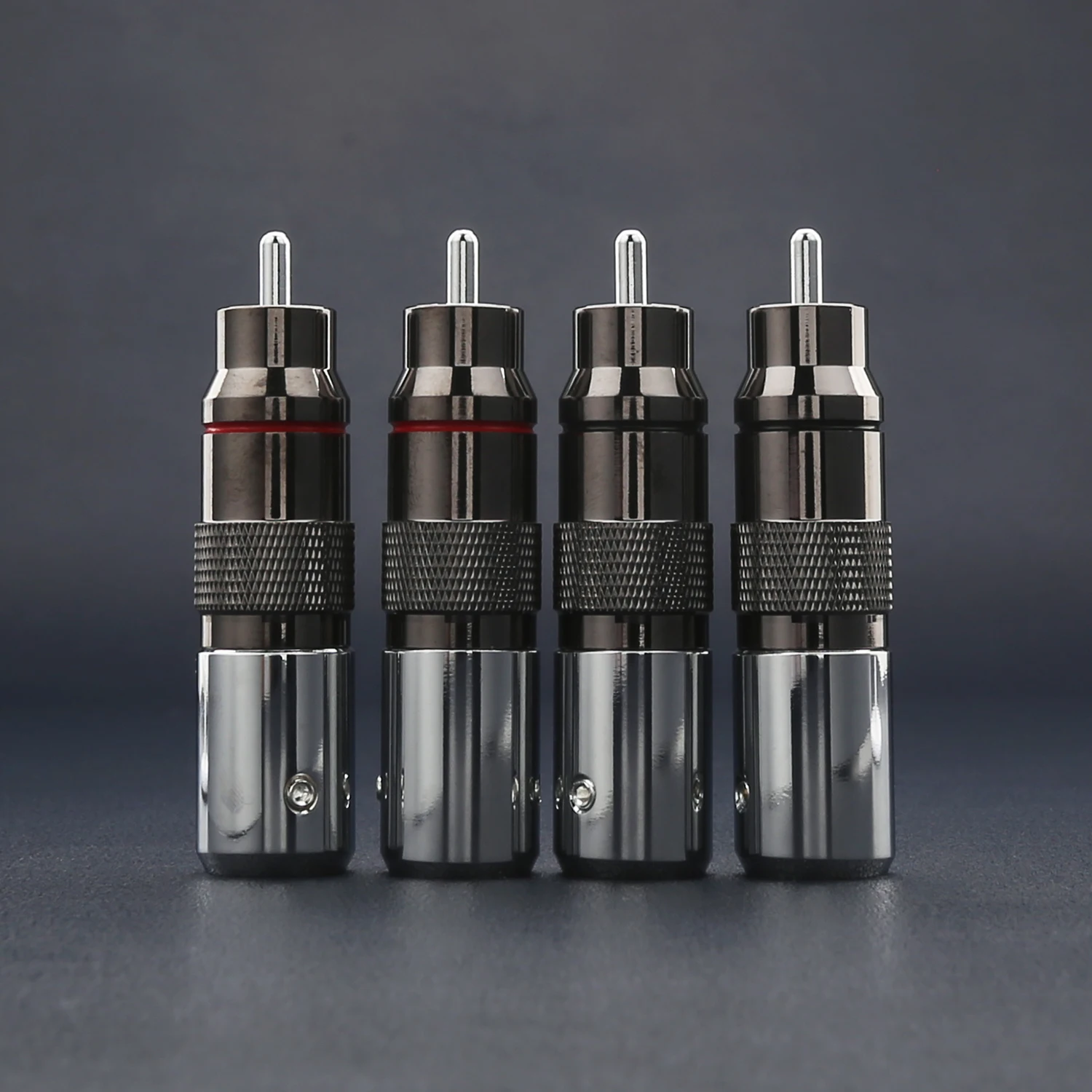 4X Rhodium Plated RCA Plug Terminal Connectors for HiFi Audio Cable DIY Unsolder High Quality Audio Equipment Accessories
