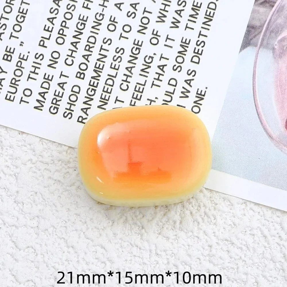 8/16/24pcs Shiny Cartoon Bear Bread Resin Flatback Charms Non-Magnetic DIY Decorative Crafts for Phone Case Hairpin Scrapbooking