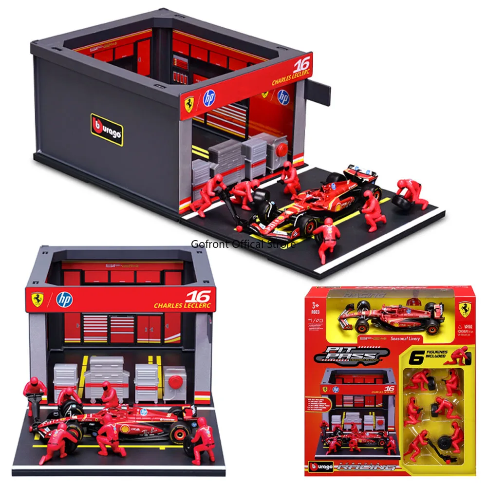 bburago-1-43-ferrari-2024-f1-sf24-16-lecler-55-sainz-jr-coleccion-de-modelos-de-coches-de-fundicion-a-presion