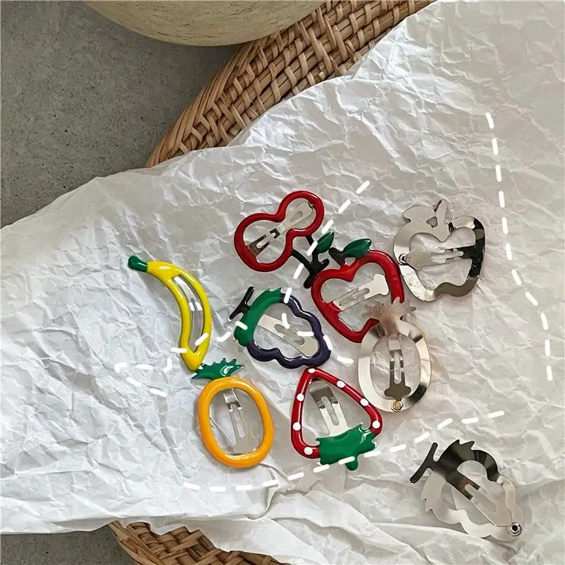 4/6 Stück Erdbeer-Haarspangen, Niedliche Mädchen-Haaraccessoires, Frucht-BB-Haarklammern, Kinder-Accessoires für den täglichen Styling, Boutique-Kopfbedeckung – Detail 7