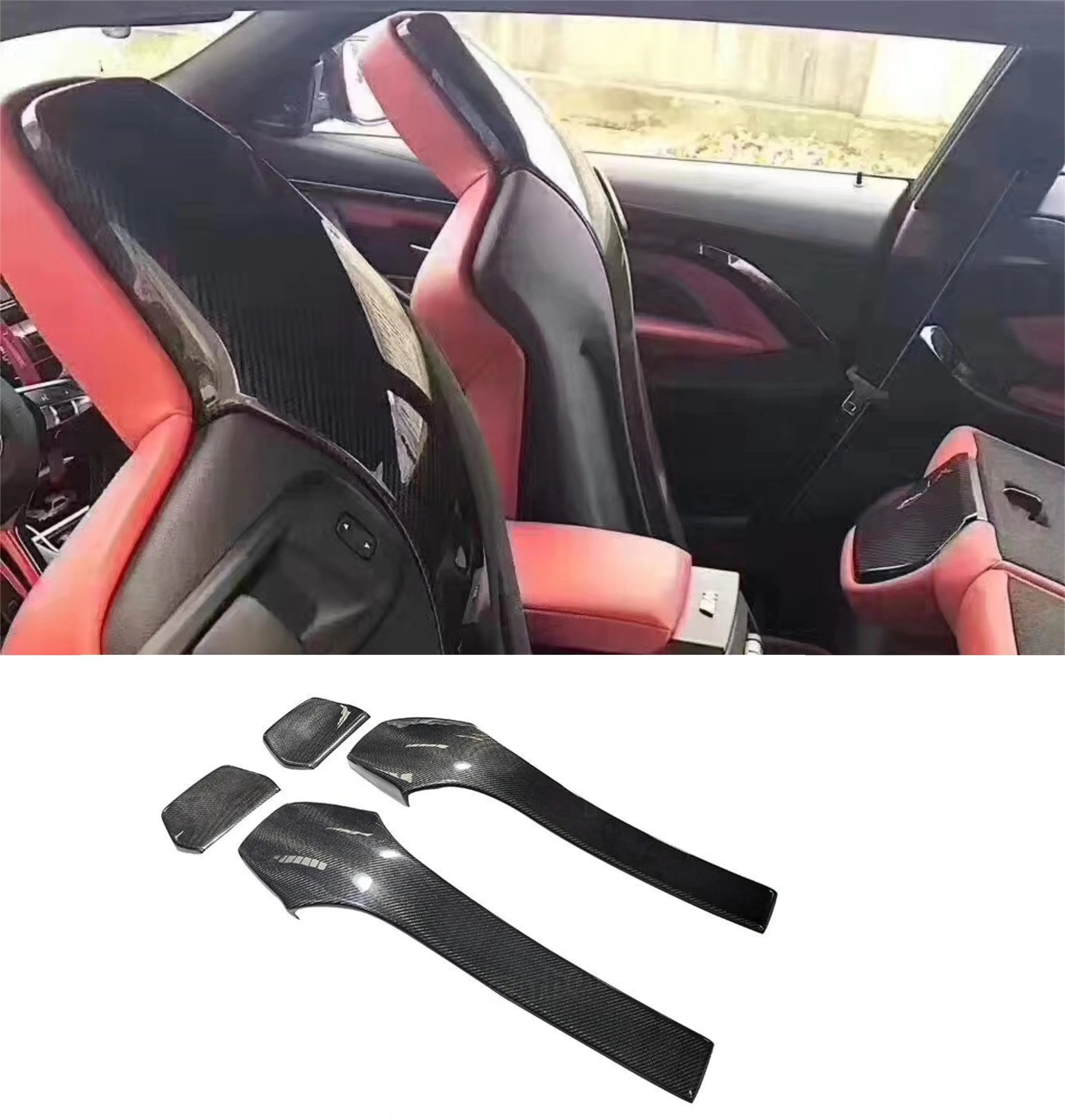 

Carbon Fiber Car Inner Seat Back Covers Trims for BMW F80 M3 F82 F83 M4 F87 M2 M2C Sedan Coupe Convertible 2014 - 2019 Seat Back